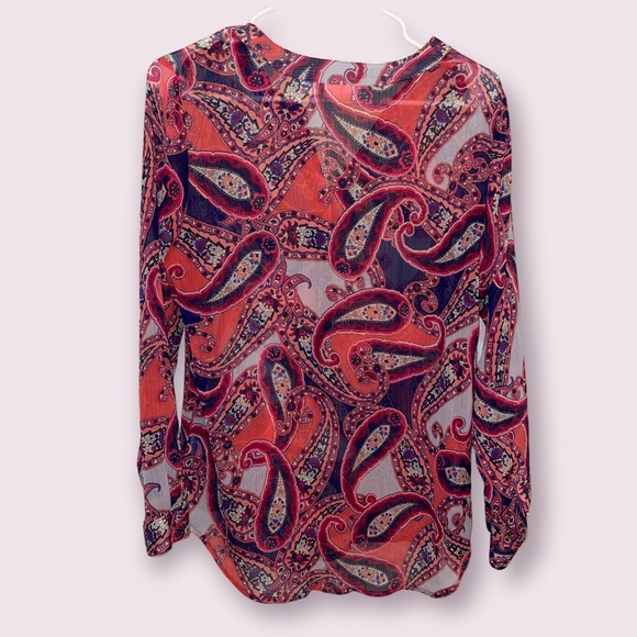 Liz Claiborne Paisley Women’s Multicolor Top Size M - Picture 4 of 4
